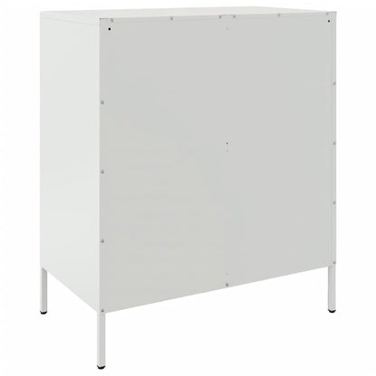 Dressoir 68x39x79 cm staal wit