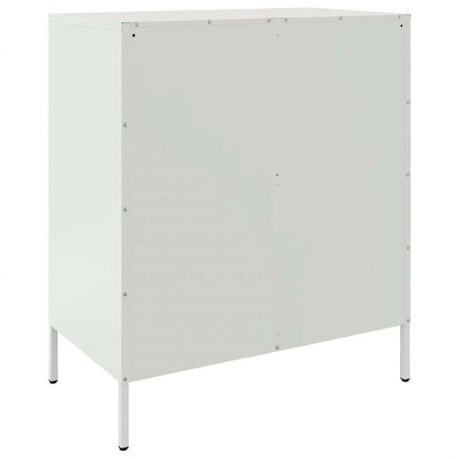 Dressoir 68x39x79 cm staal wit