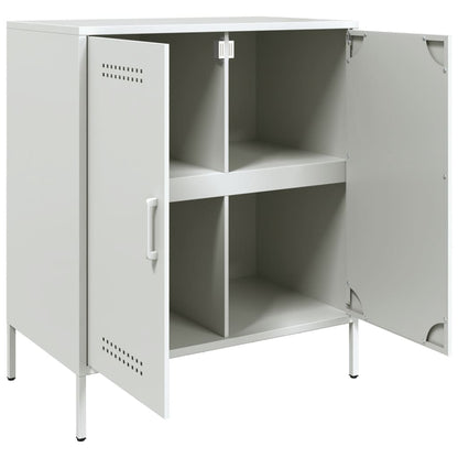 Dressoir 68x39x79 cm staal wit