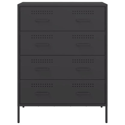 Dressoir 68x39x89 cm staal zwart