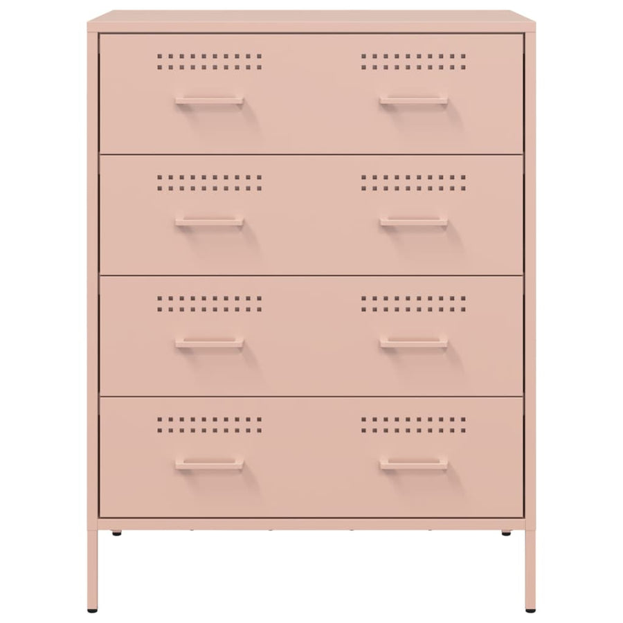 Dressoir 68x39x89 cm staal roze