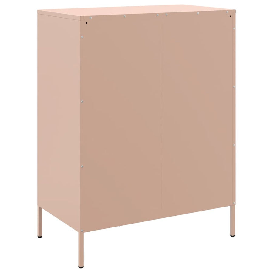 Dressoir 68x39x89 cm staal roze