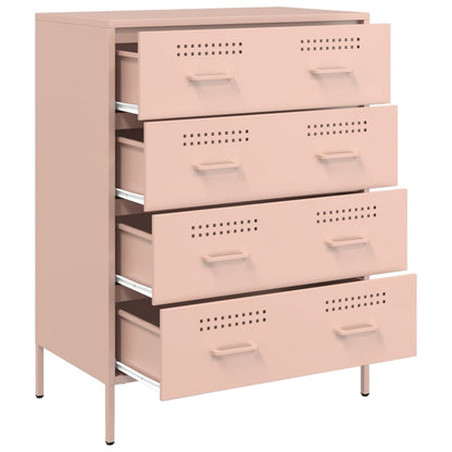 Dressoir 68x39x89 cm staal roze
