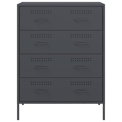 Dressoir 68x39x89 cm staal antracietkleurig