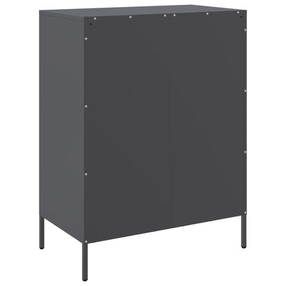 Dressoir 68x39x89 cm staal antracietkleurig