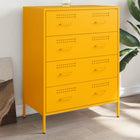 Sideboard 68x39x89 cm steel mustard yellow