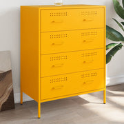 Sideboard 68x39x89 cm steel mustard yellow