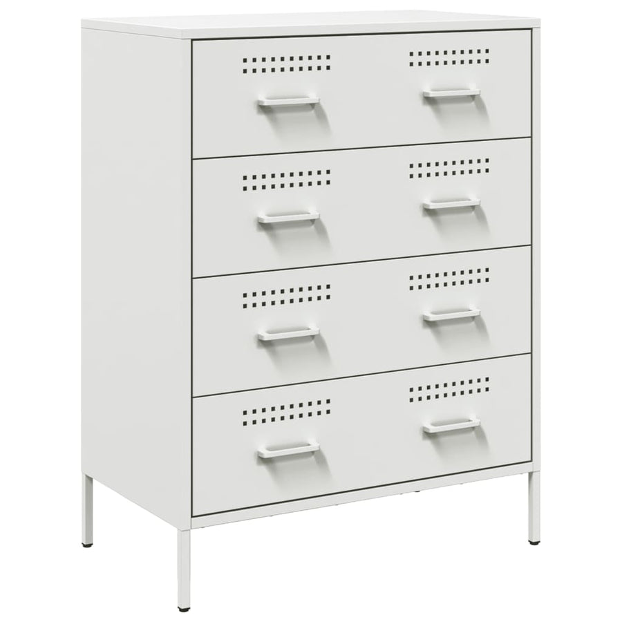 Dressoir 68x39x89 cm staal wit