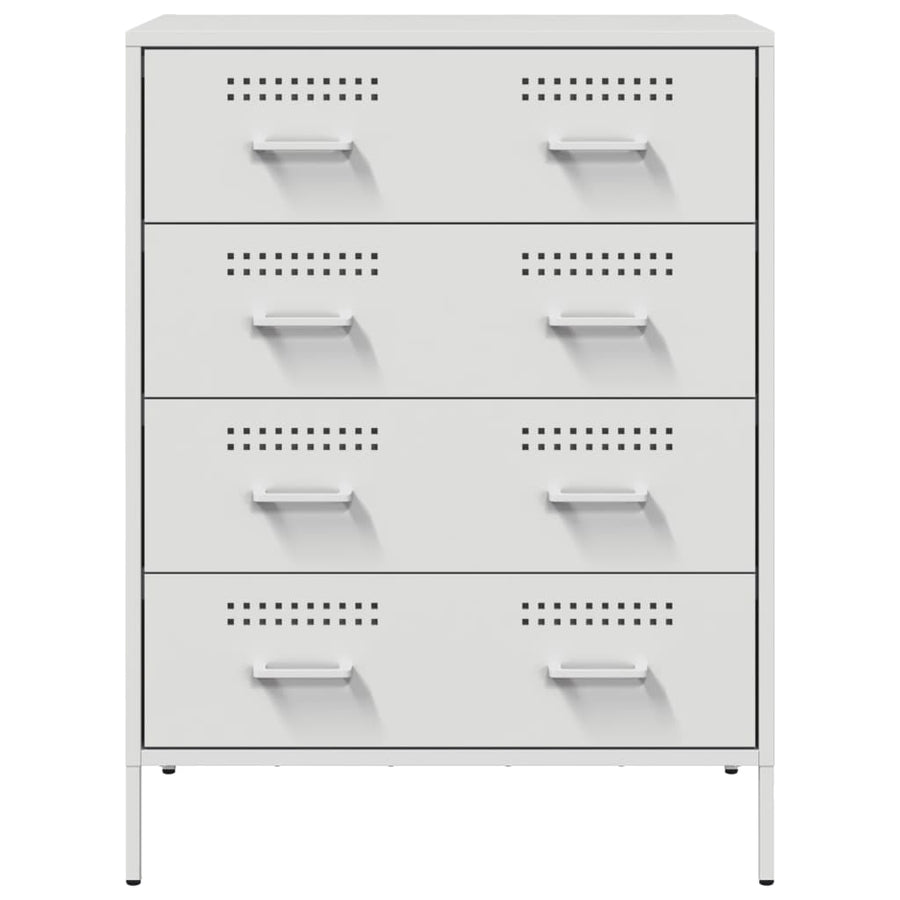 Dressoir 68x39x89 cm staal wit