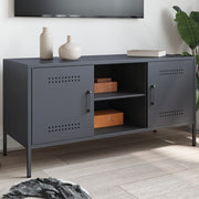 Tv-meubel 100,5x39x50,5 cm staal antraciet