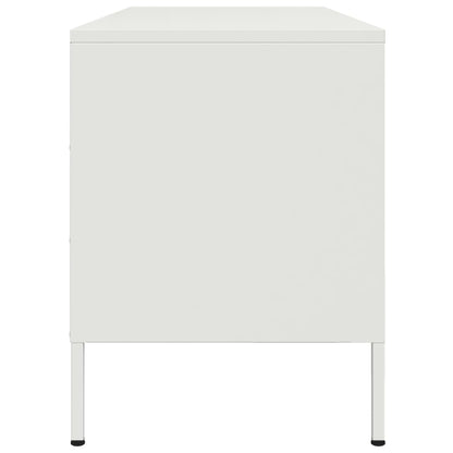 Tv-meubel 100,5x39x50,5 cm staal wit