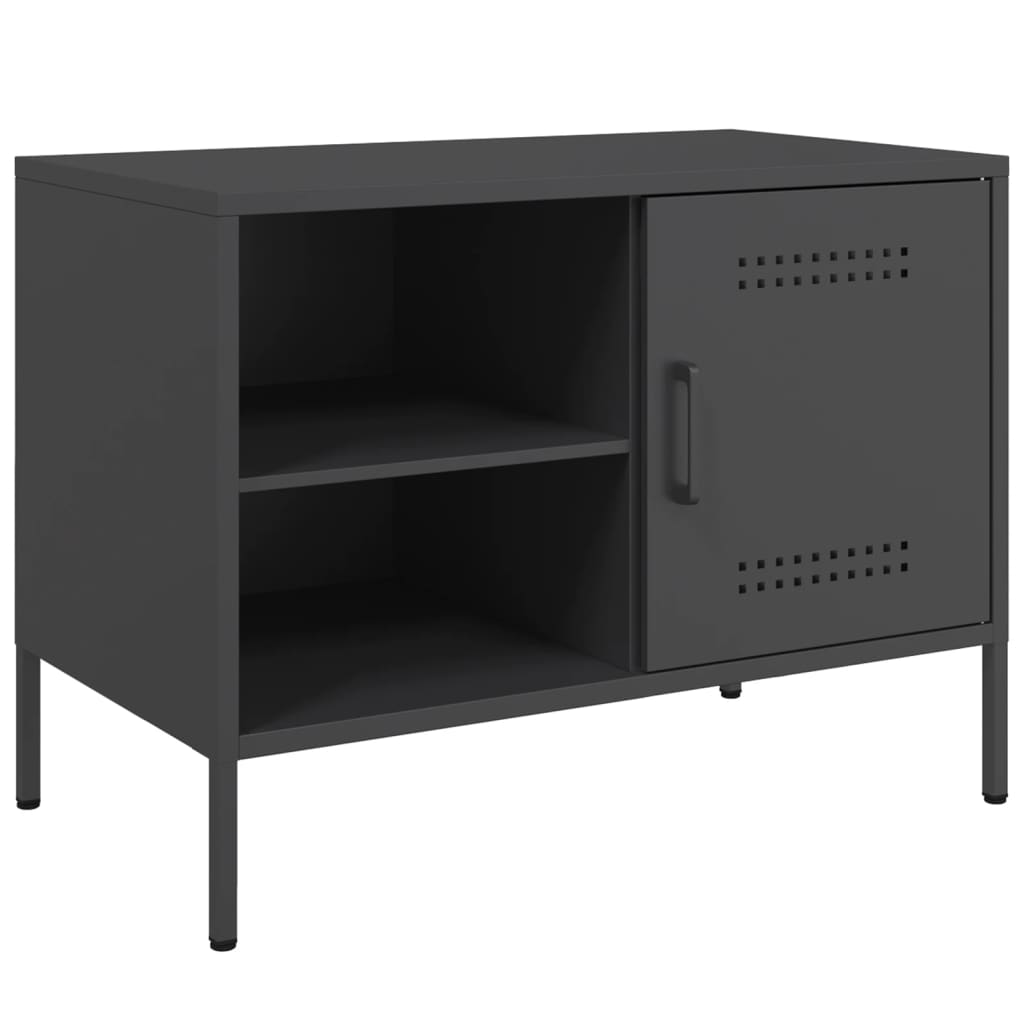 Tv-meubel 68x39x50,5 cm staal zwart