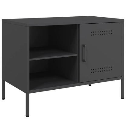 Tv-meubel 68x39x50,5 cm staal zwart