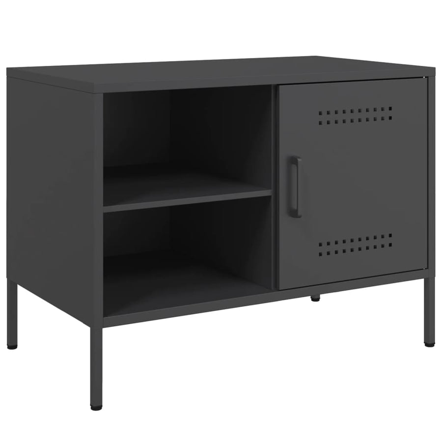 Tv-meubel 68x39x50,5 cm staal zwart