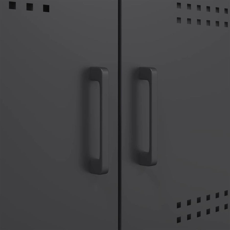 Tv-meubel 68x39x50,5 cm staal zwart
