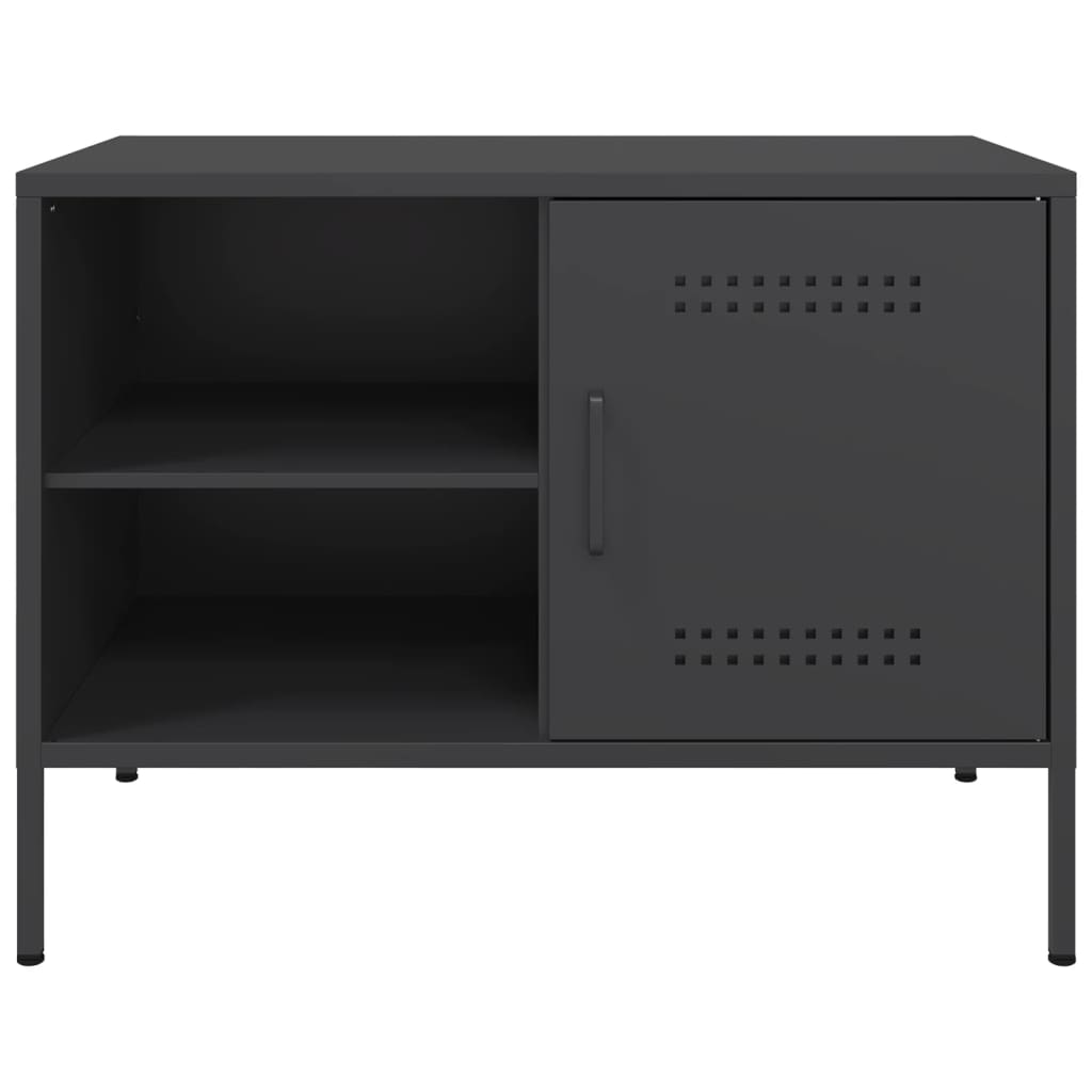 Tv-meubel 68x39x50,5 cm staal zwart