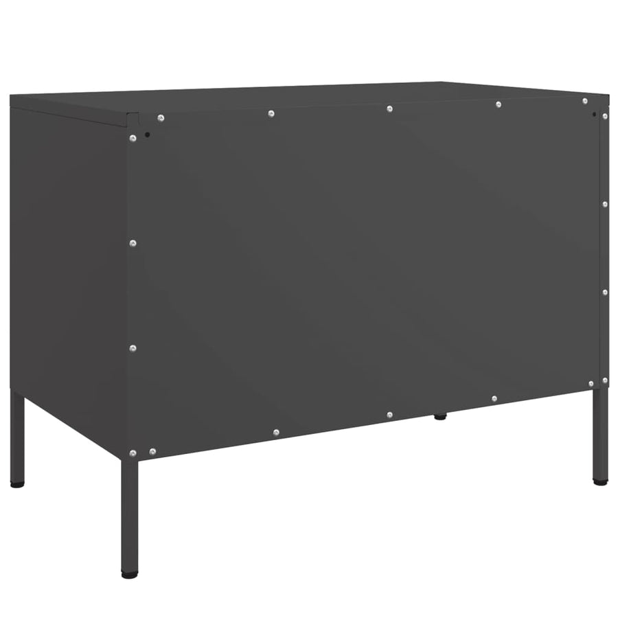 Tv-meubel 68x39x50,5 cm staal zwart