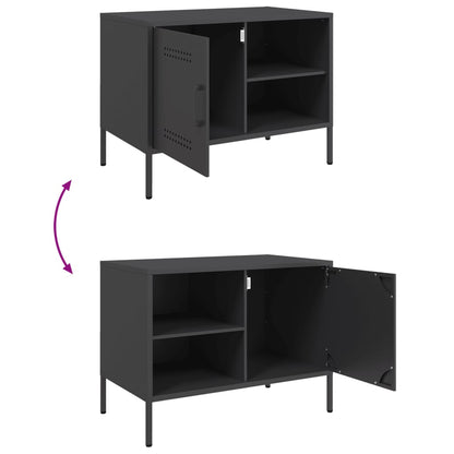 Tv-meubelen 2 st 68x39x50,5 cm staal zwart