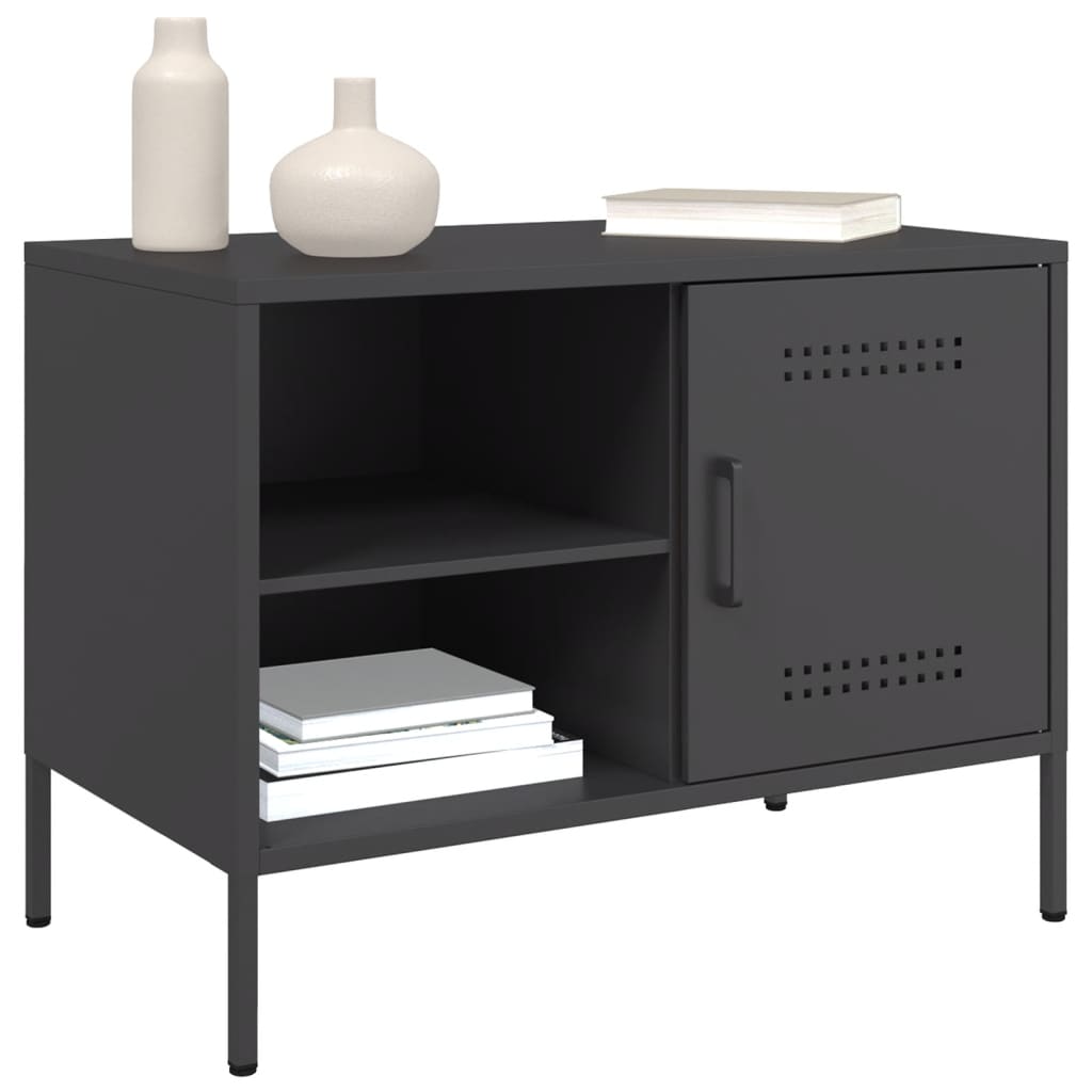 Tv-meubelen 2 st 68x39x50,5 cm staal zwart