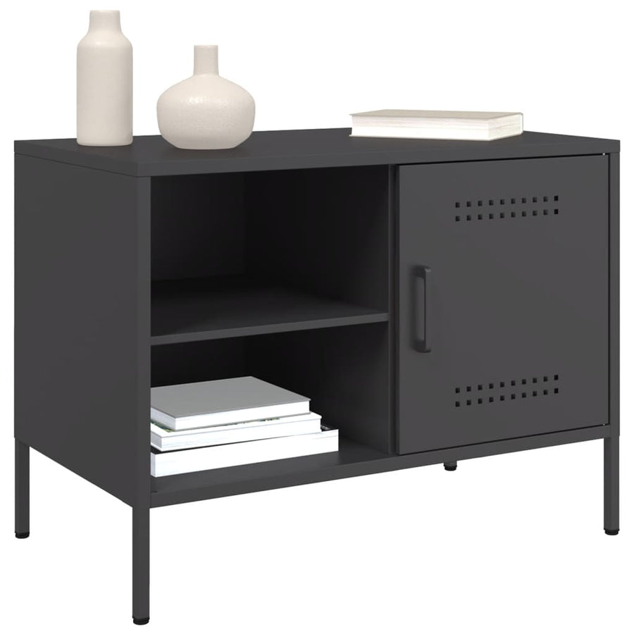 Tv-meubelen 2 st 68x39x50,5 cm staal zwart