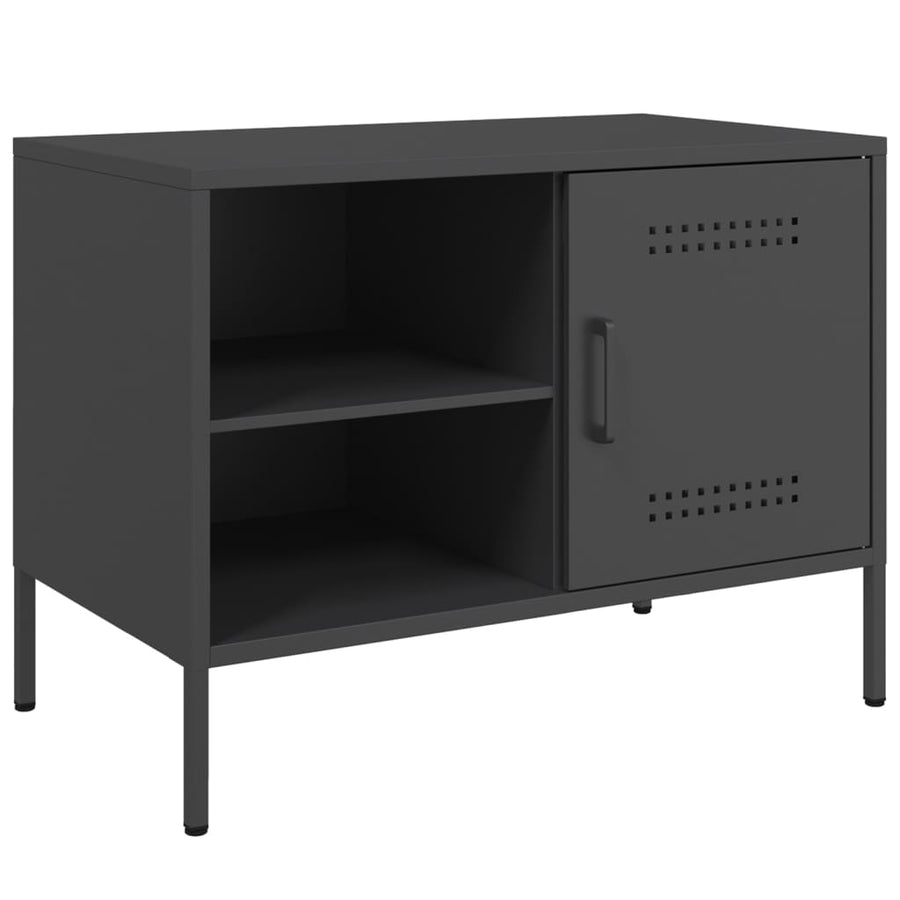 Tv-meubelen 2 st 68x39x50,5 cm staal zwart