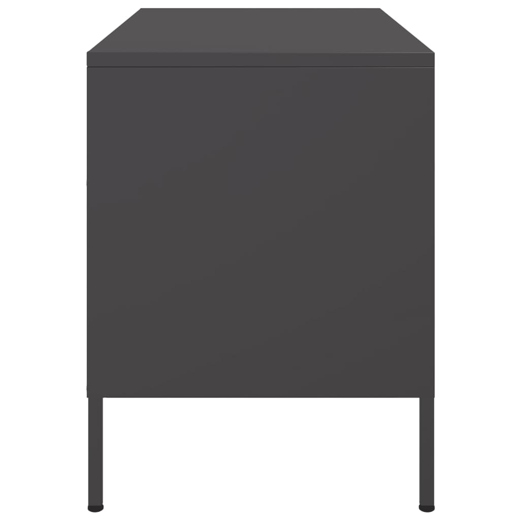 Tv-meubelen 2 st 68x39x50,5 cm staal zwart