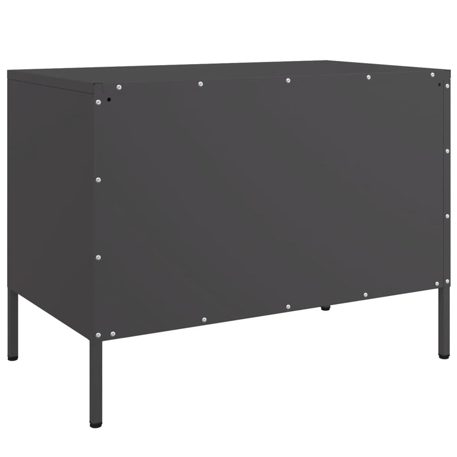 Tv-meubelen 2 st 68x39x50,5 cm staal zwart