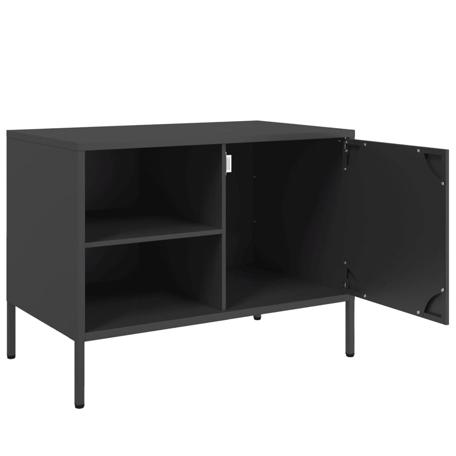Tv-meubelen 2 st 68x39x50,5 cm staal zwart
