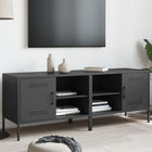 TV cabinets 2 pcs 68x39x50.5 cm steel black