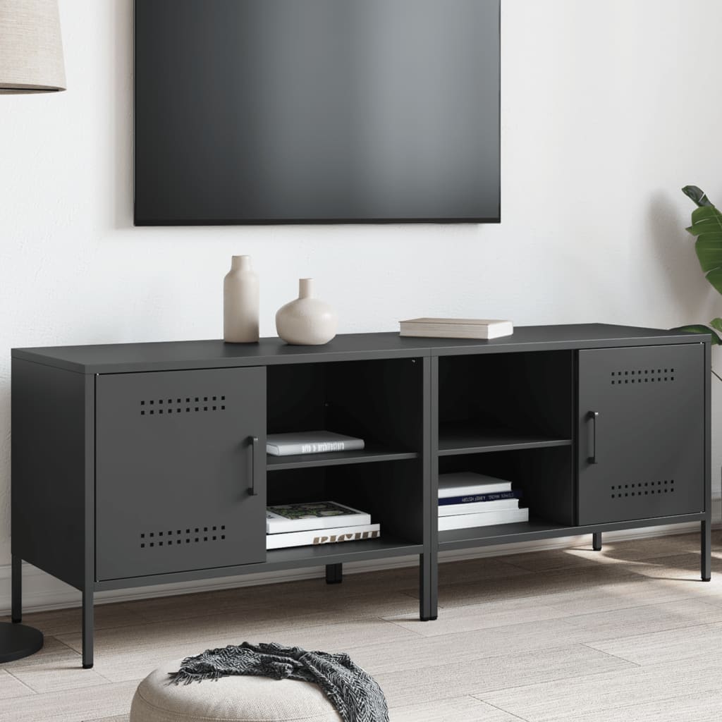 Tv-meubelen 2 st 68x39x50,5 cm staal zwart