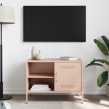 Tv-meubel 68x39x50,5 cm staal roze