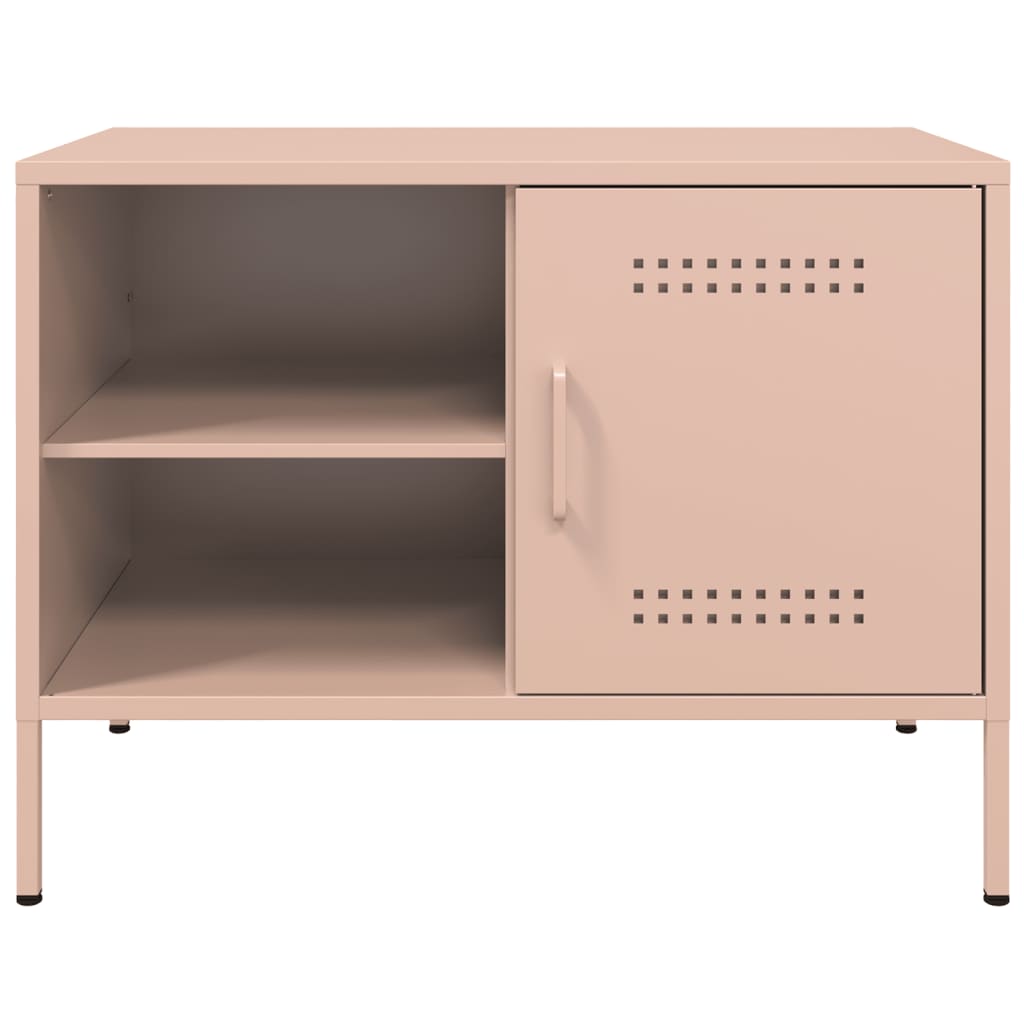 Tv-meubel 68x39x50,5 cm staal roze