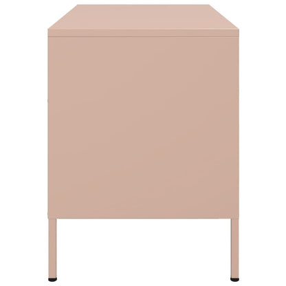 Tv-meubel 68x39x50,5 cm staal roze