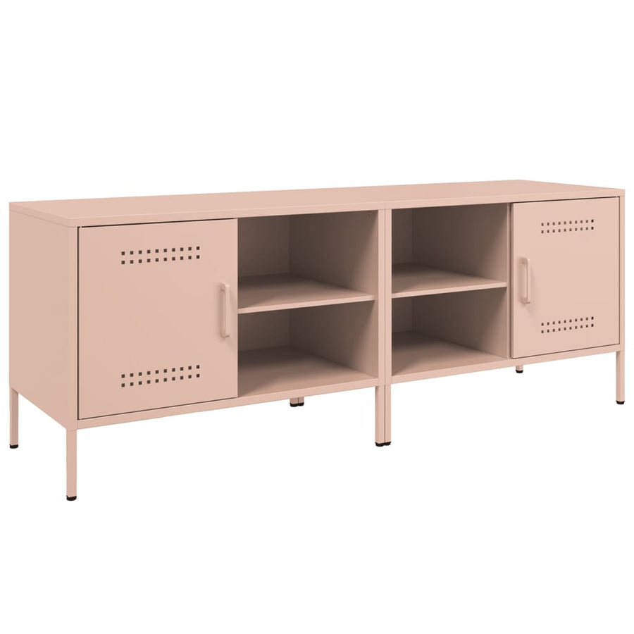 Tv-meubelen 2 st 68x39x50,5 cm staal roze