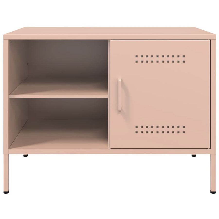 Tv-meubelen 2 st 68x39x50,5 cm staal roze