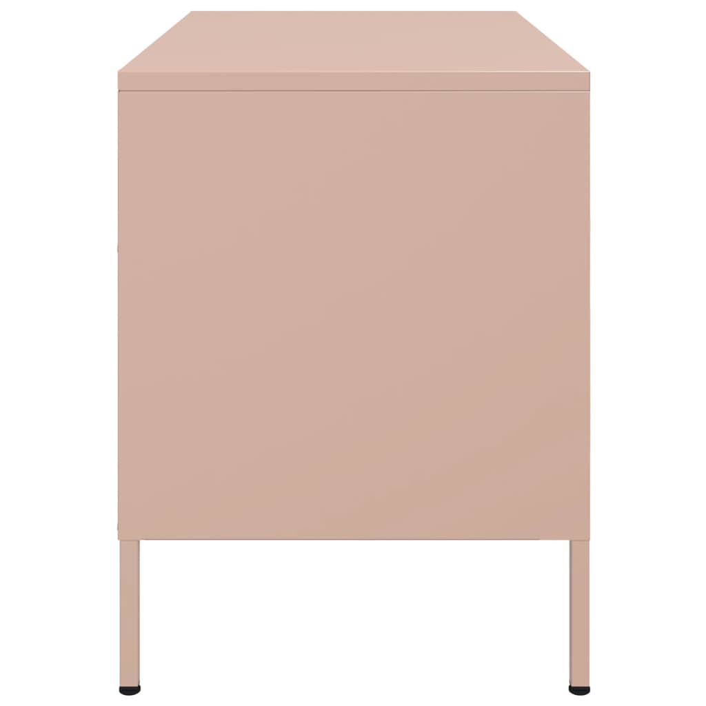 Tv-meubelen 2 st 68x39x50,5 cm staal roze