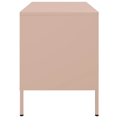 Tv-meubelen 2 st 68x39x50,5 cm staal roze