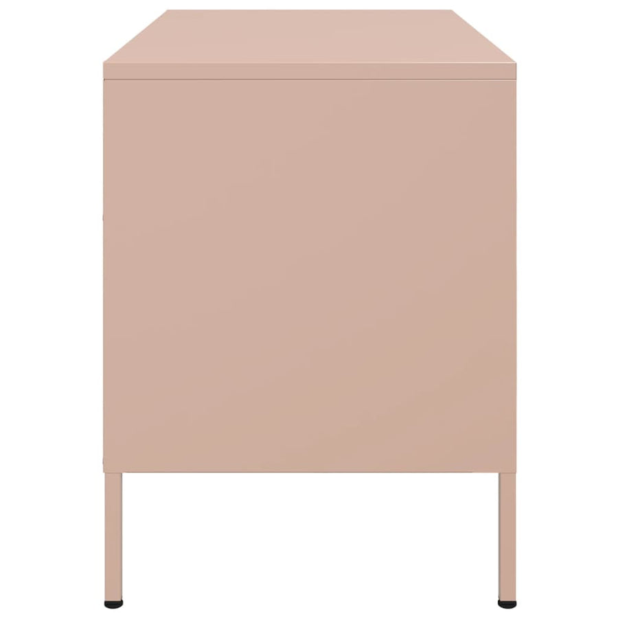 Tv-meubelen 2 st 68x39x50,5 cm staal roze