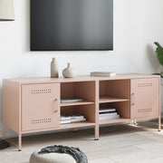 Tv-meubel 68x39x50,5 cm staal roze 2 stuks