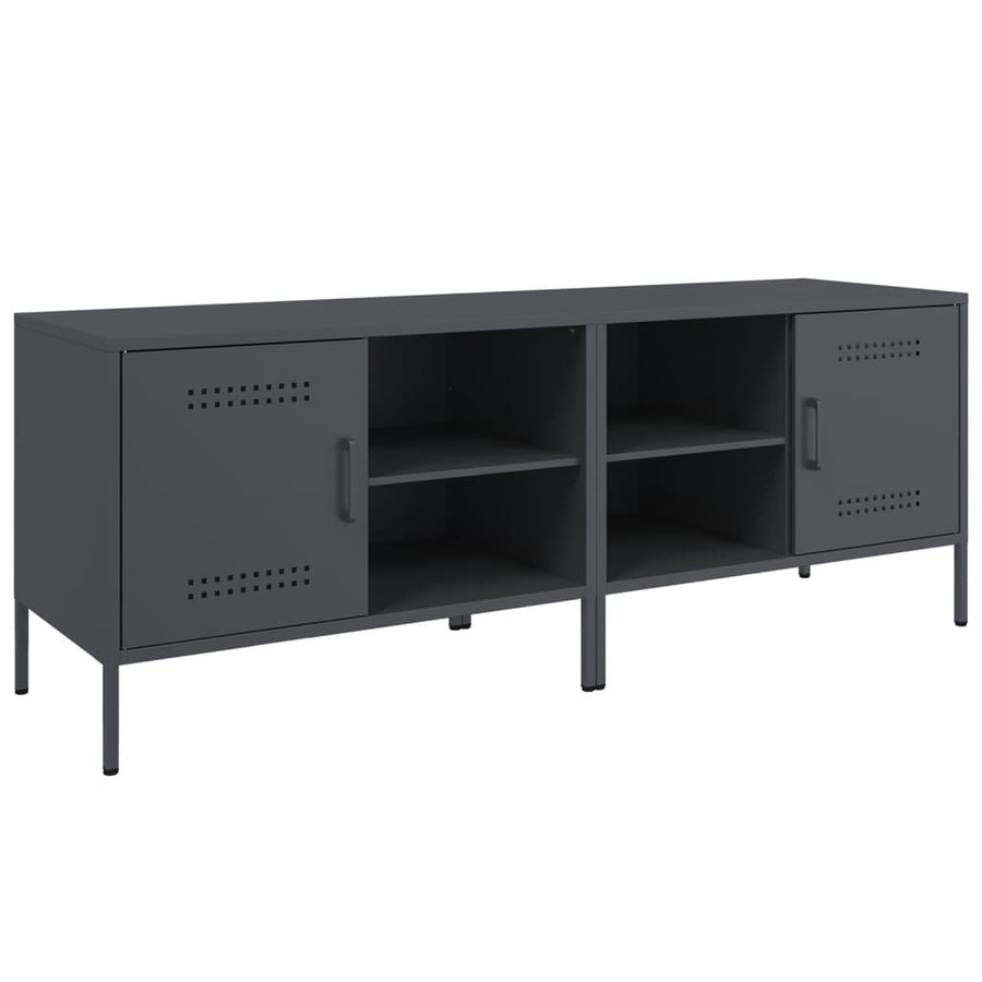 Tv-meubelen 2 st 68x39x50,5 cm staal antracietkleurig