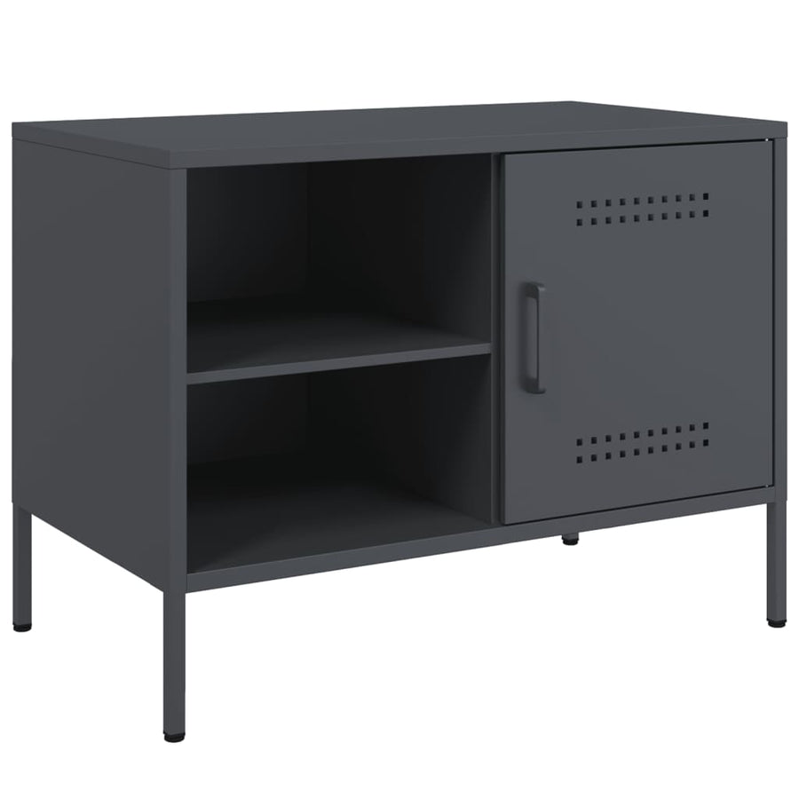 Tv-meubelen 2 st 68x39x50,5 cm staal antracietkleurig