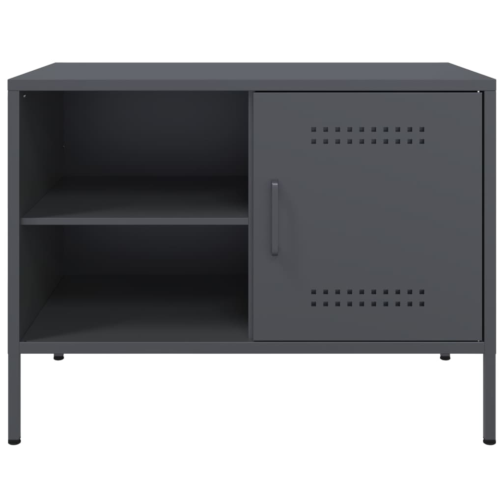 Tv-meubelen 2 st 68x39x50,5 cm staal antracietkleurig