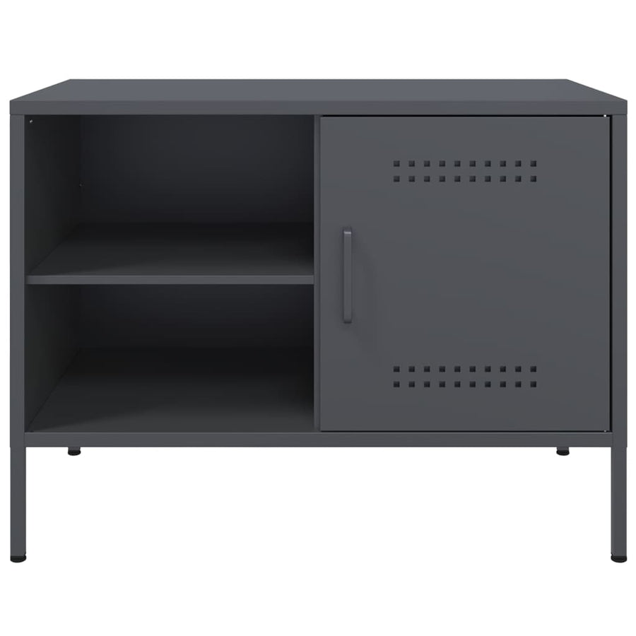 Tv-meubelen 2 st 68x39x50,5 cm staal antracietkleurig