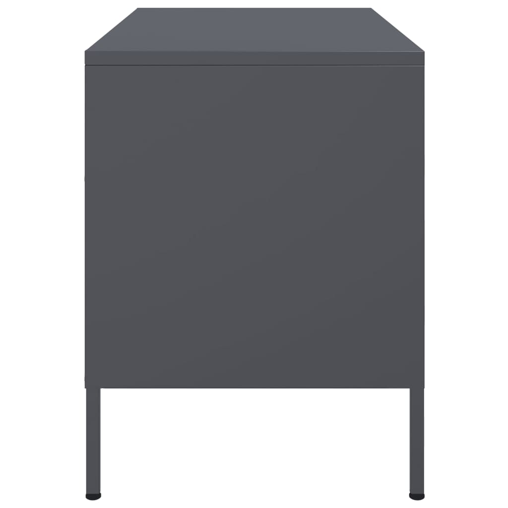 Tv-meubelen 2 st 68x39x50,5 cm staal antracietkleurig