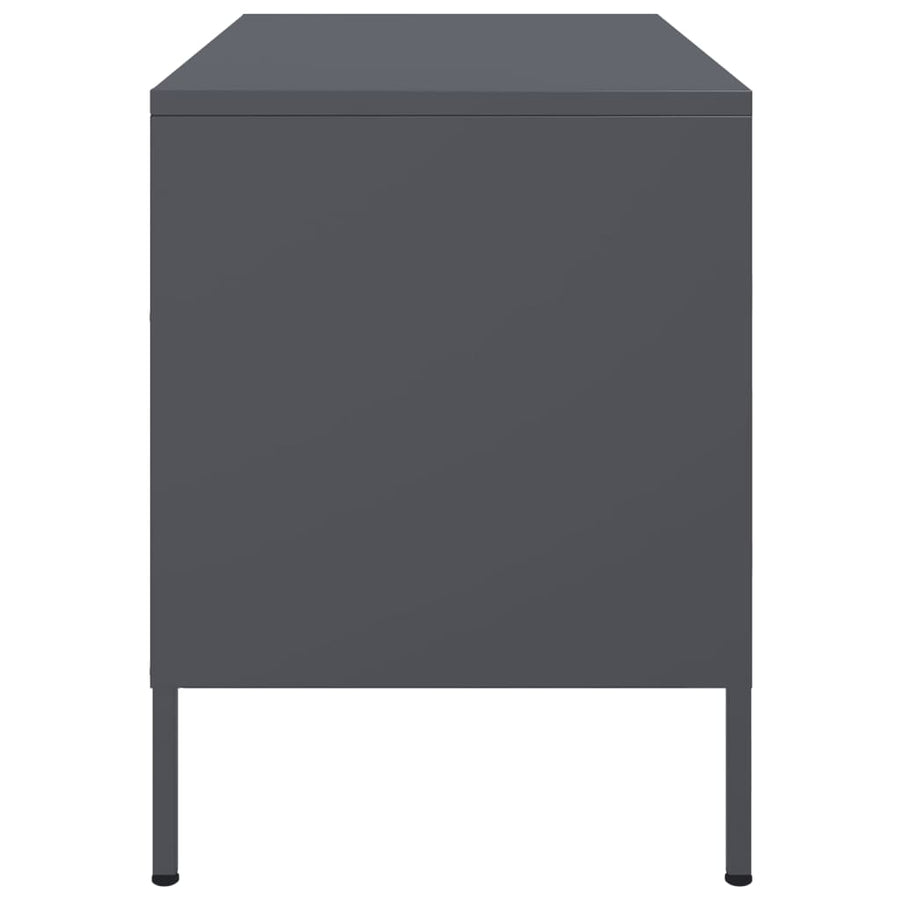 Tv-meubelen 2 st 68x39x50,5 cm staal antracietkleurig