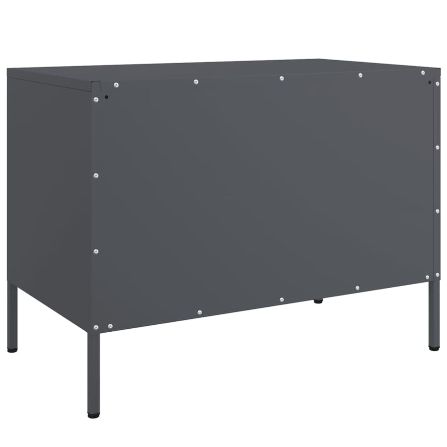 Tv-meubelen 2 st 68x39x50,5 cm staal antracietkleurig
