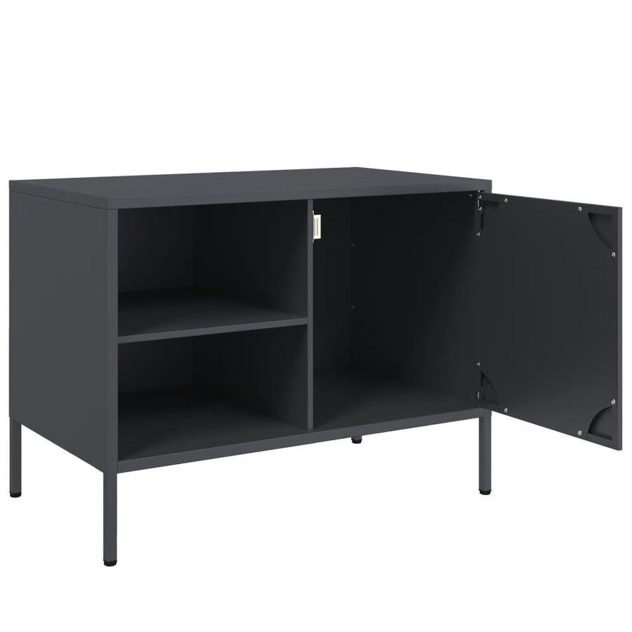 Tv-meubelen 2 st 68x39x50,5 cm staal antracietkleurig
