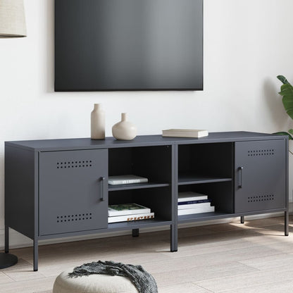 Tv-meubelen 2 st 68x39x50,5 cm staal antracietkleurig