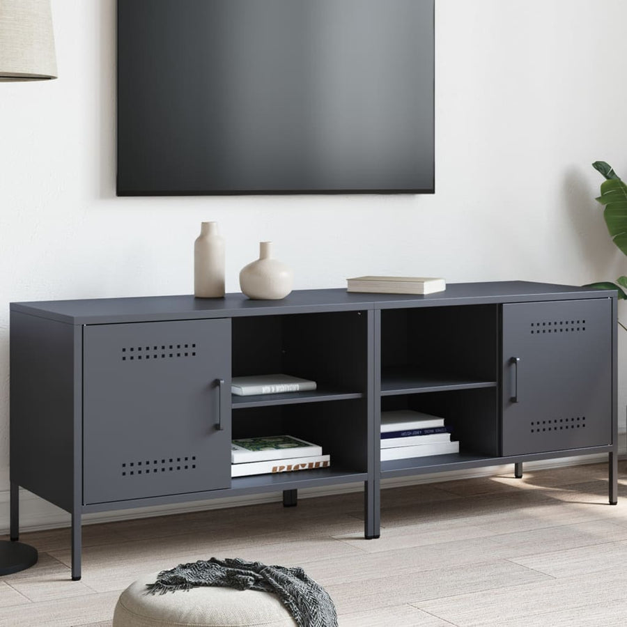 Tv-meubelen 2 st 68x39x50,5 cm staal antracietkleurig