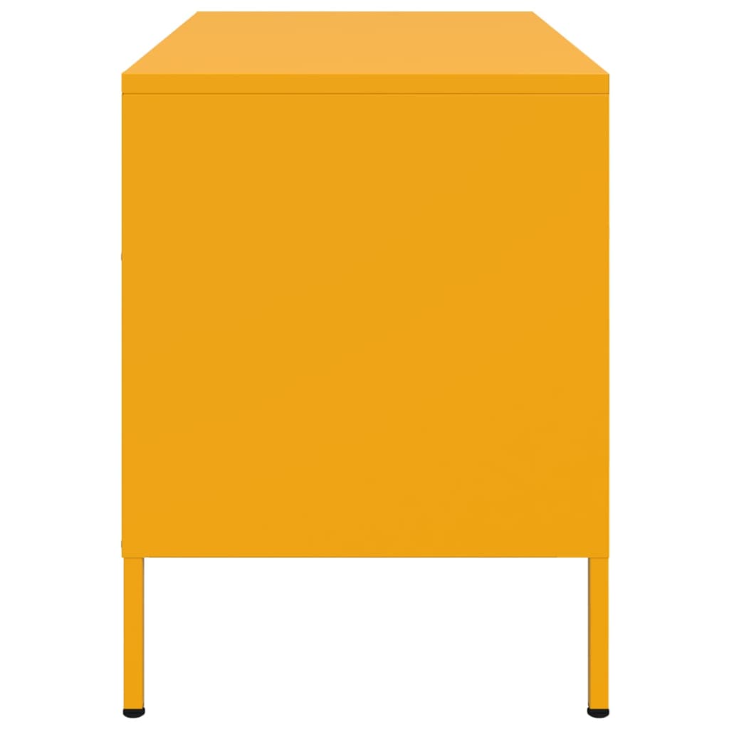 Tv-meubel 68x39x50,5 cm staal mosterdgeel